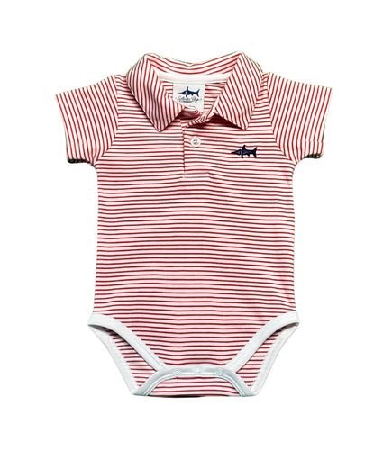 Polo Onesie/Red