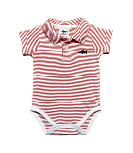 Polo Onesie/Red