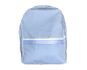 Medium Backpack - Blue Gingham