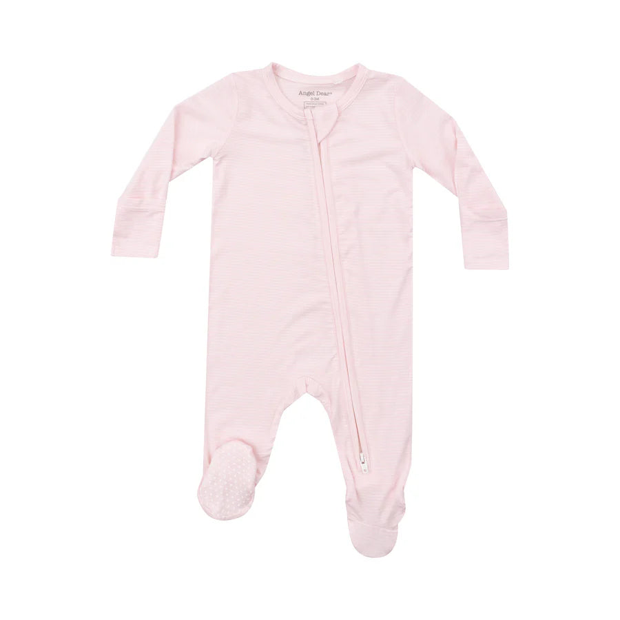 Light Pink Stripe Footie