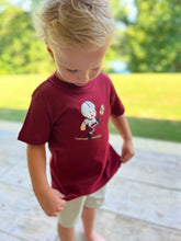 Football Tee/ Maroon