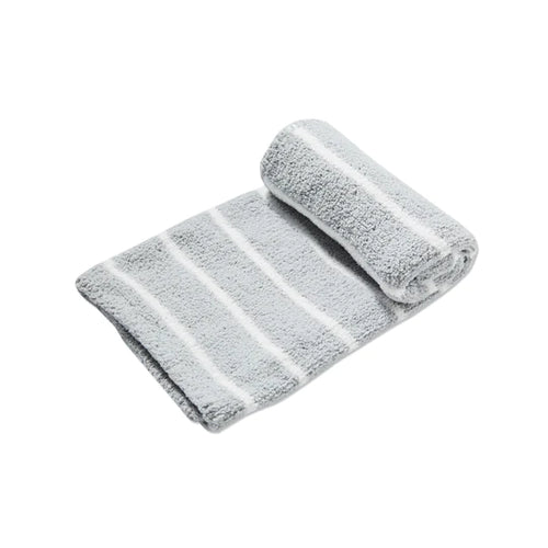 Chenille Blanket - Grey Stripe