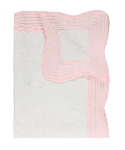 Quilt Blanket - White/Pink