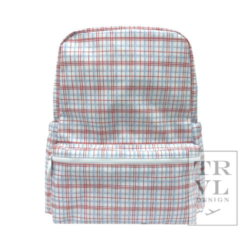 Backpack - Plaid Red