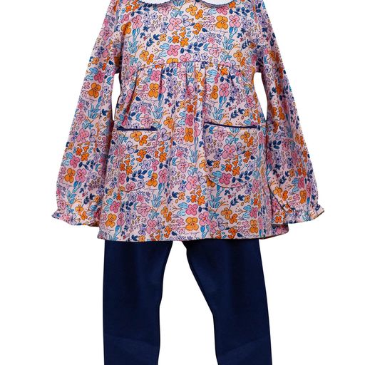 Pansy Floral Tunic Set