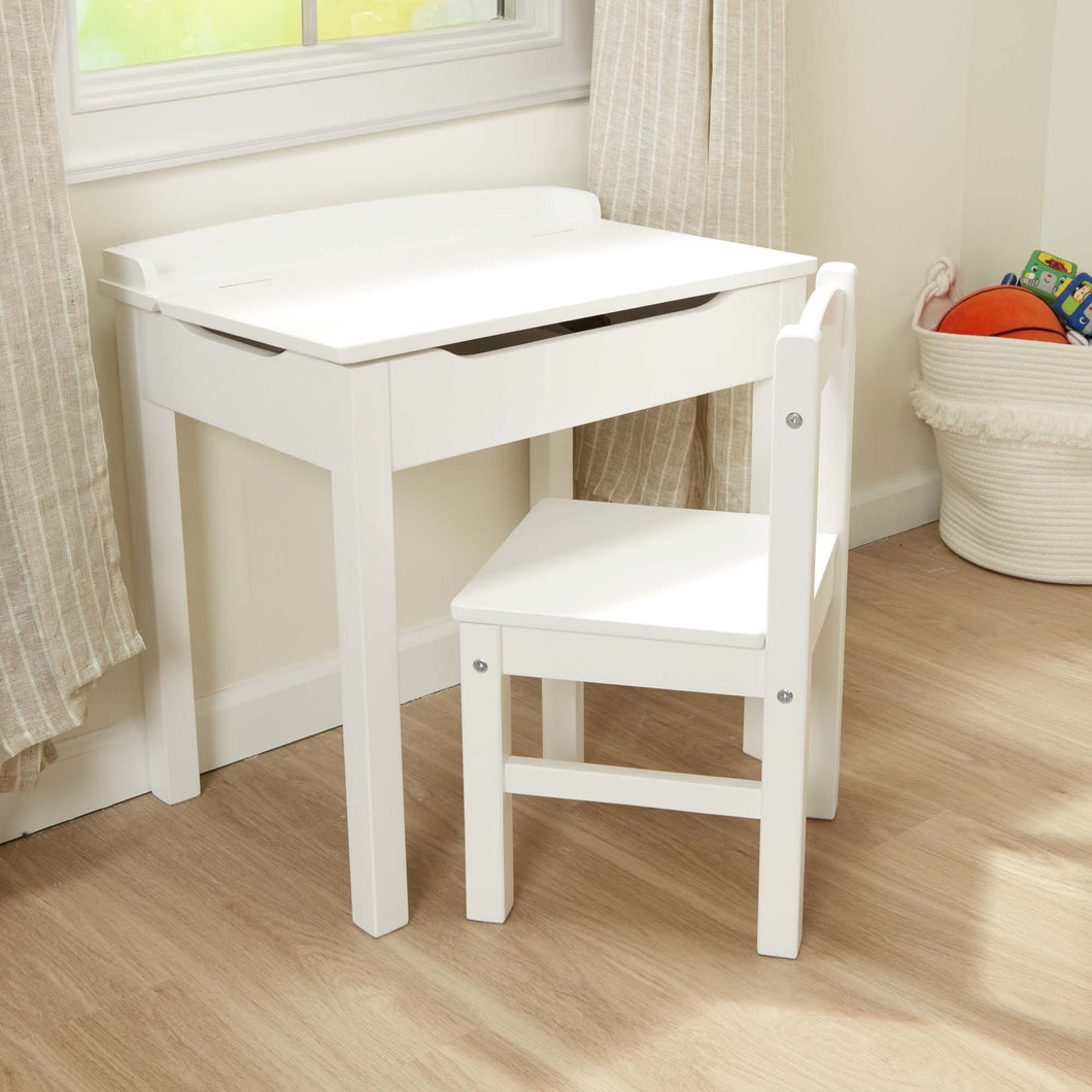 Desk and Chair - White