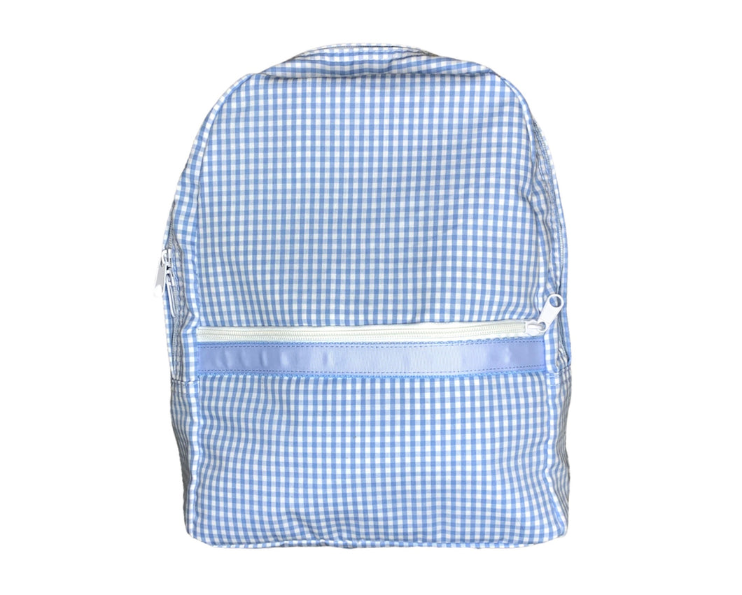 Medium Backpack - Blue Gingham